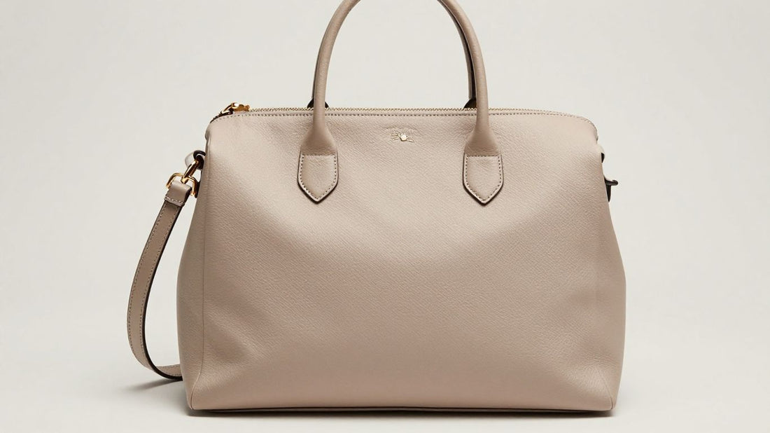 Iconic Longchamp handbag with signature logo.