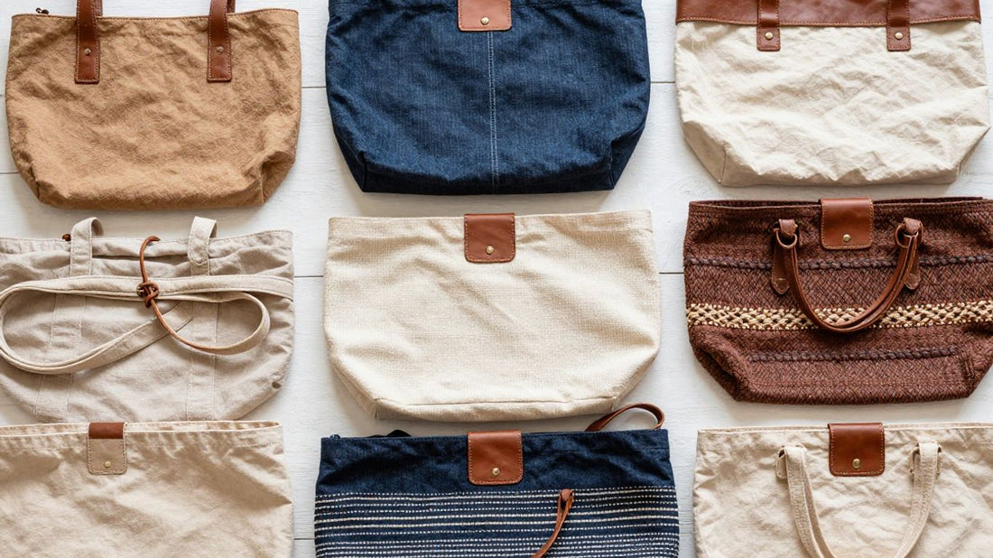 Free People tote bags in various styles and colors.