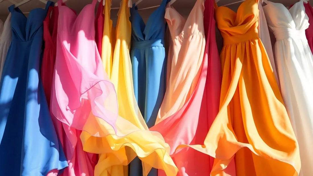 Elegant dresses in various styles and colors.