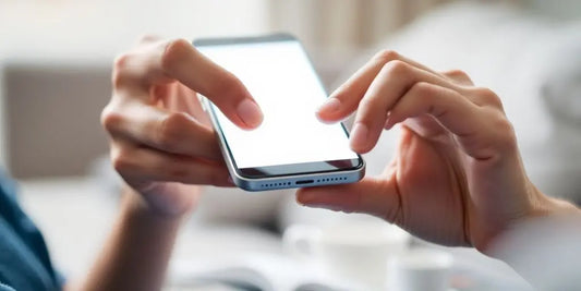 Person using phone for ASOS customer service.